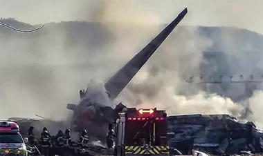 Dəhşətli təyyarə qəzasının ANBAAN GÖRÜNTÜLƏRİ