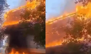 İranda xəstəxana binasında güclü yanğın - VİDEO