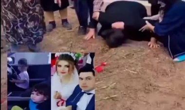 Yanaraq ölən ailənin dəfnindən VİDEO