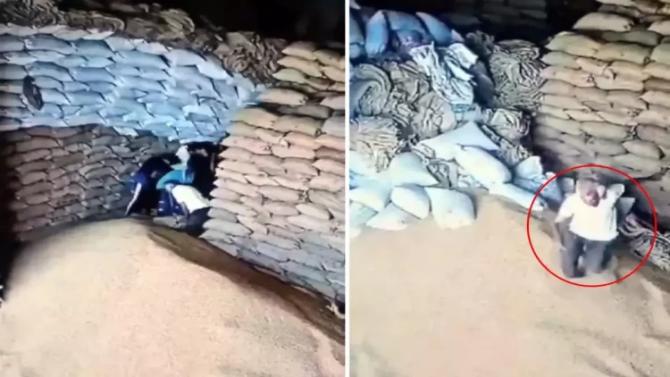 Fəhlələr kisələrin altında qaldı - Ölən və yaralananlar var - ANBAAN VİDEO