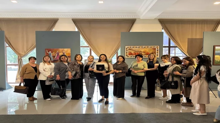 Gəncə Dövlət Filarmoniyasında Əzim Əzimzadənin 140 illik yubileyinə həsr olunmuş sərgi baş tutub - FOTO