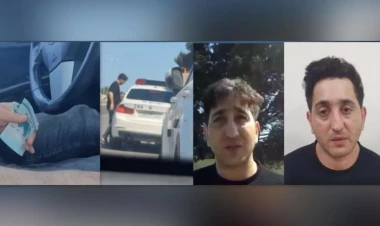 Yol polisini təhdid edən sürücü həbs olunub - VİDEO