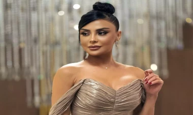 Vüsalə dəbdəbəli bağını nümayiş etdirdi - VİDEO