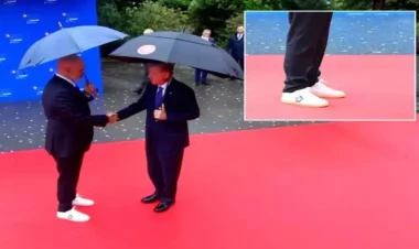 Baş nazirin idman ayaqqabısı diqqət çəkdi - Ərdoğandan reaksiya - FOTO