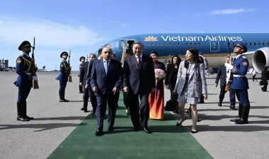 Vyetnam Kommunist Partiyası Mərkəzi Komitəsinin Baş katibi Azərbaycana gəldi - FOTO