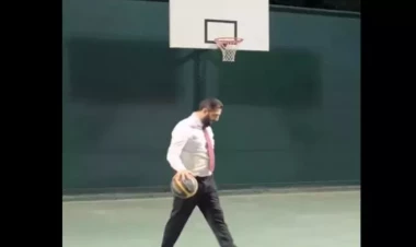 Basketbol oynadı, gündəm oldu - VİDEO