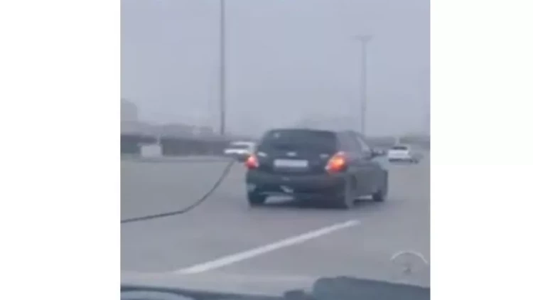 Bakıdakı sürücü gündəm oldu - VİDEO