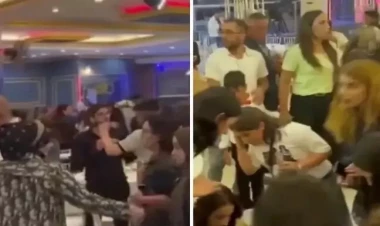 Türkiyədə zəlzələ zamanı şadlıq evində ara qarışdı - bir qadın... - VİDEO