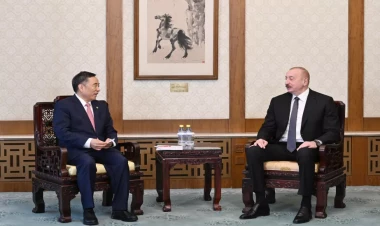 Prezident İlham Əliyev Pekində “China Energy Engineering Corporation Limited” şirkətinin sədri ilə görüşüb - VİDEO - FOTO