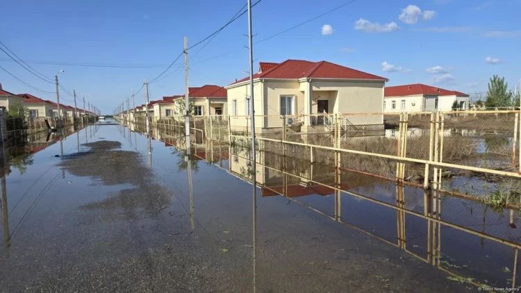 Ağcabədidə yüzə yaxın evin həyətini su basdı - FOTO