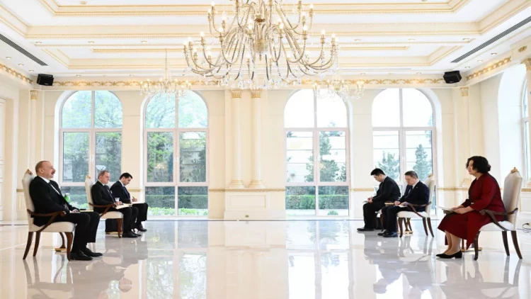 Prezident Çinin Azərbaycanda yeni təyin olunmuş səfirinin etimadnaməsini qəbul edib - FOTO