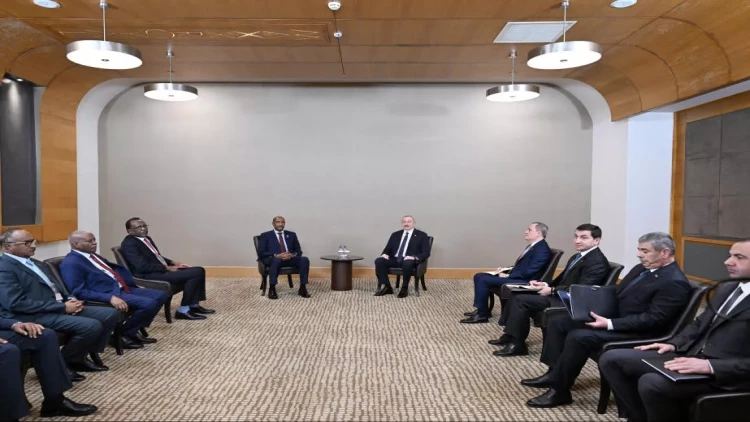 İlham Əliyev Antalyada Sudanın Suveren Keçid Şurasının Sədri ilə görüşüb - VİDEO - FOTO