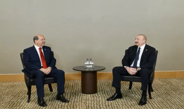 İlham Əliyev Antalyada Ersin Tatarla görüşüb - VİDEO - FOTO