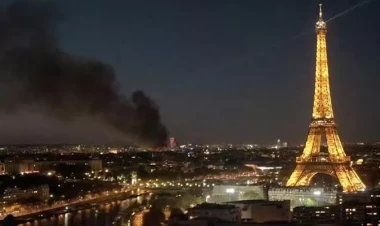 Parisdə güclü yanğın - FOTO