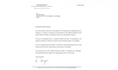 Almaniya Azərbaycandan üzr istədi