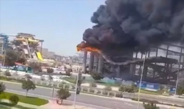 BƏƏ-də akvaparkda güclü yanğın olub - VİDEO