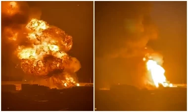 Rusiyada neft anbarında partlayış: Alov 10 min kvmetrə yayıldı - FOTO