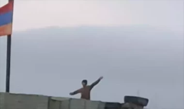 Erməni əsgərin sərhəddəki təxribatının görüntüləri yayıldı - VİDEO