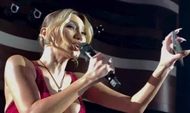 Röya konsertində tamaşaçını təpiklədi - VİDEO