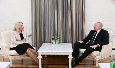 İlham Əliyev Jelka Tsviyanoviç ilə görüşüb - VİDEO - FOTO