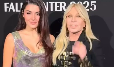 Hande Erçel Donatella Versace ilə... - FOTOlar