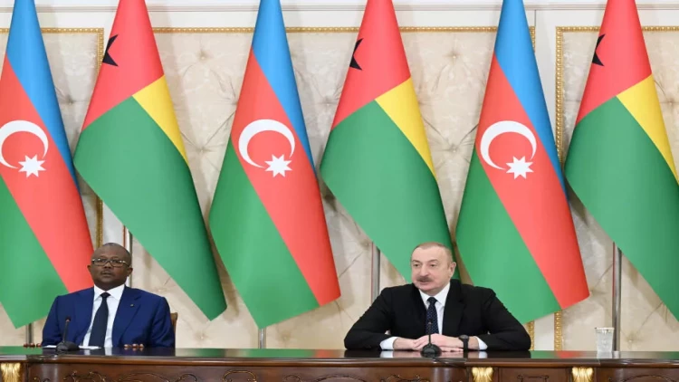 İlham Əliyev və Umaru Sisoku Embalo mətbuata bəyanatlarla çıxış ediblər - VİDEO - FOTO