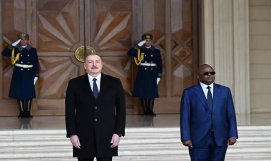 Bakıda Qvineya-Bisau Prezidentinin rəsmi qarşılanma mərasimi olub - VİDEO - FOTO