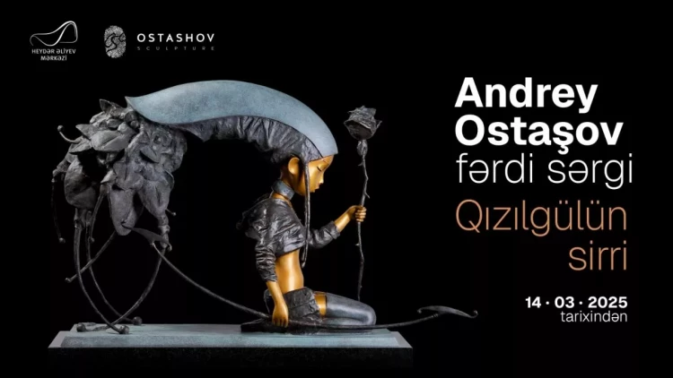 Heykəltaraş Andrey Ostaşovun əsərləri Heydər Əliyev Mərkəzində - VİDEO