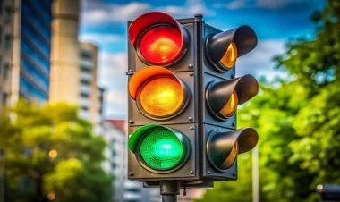 Sabunçuda maşın işıqfora çırpıldı - ANBAAN VİDEO