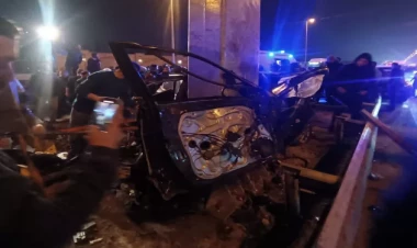 Mərdəkanda ağır qəza - Sürücü öldü - FOTO