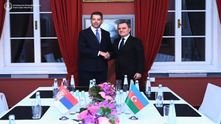 Ceyhun Bayramov serbiyalı həmkarı ilə görüşdü