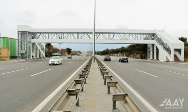 Daha bir yerüstü piyada keçidi istifadəyə verildi - FOTO