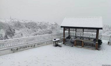 Xankəndiyə qar yağdı - VİDEO