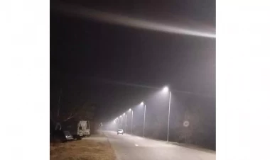 Ağır qəzaların baş verdiyi həmin yolda işıqlandırma sistemi quraşdırıldı - FOTO