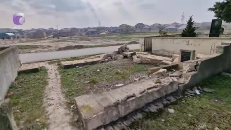 Qəbiristanlığı viran etdilər - VİDEO