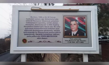 Mərhum polis polkovnikinin adı əbədiləşdirildi - Ölümündən 20 il sonra