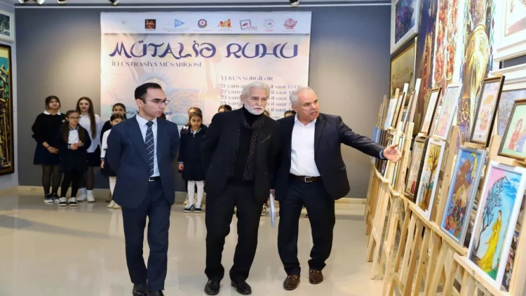 “MÜTALİƏ RUHU” adlı respublika yaradıcılıq müsabiqəsinin yekun sərgiləri baş tutdu - FOTOlar