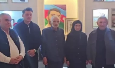 Məsut Özil şəhid Elgün Quliyevin evində - VİDEO