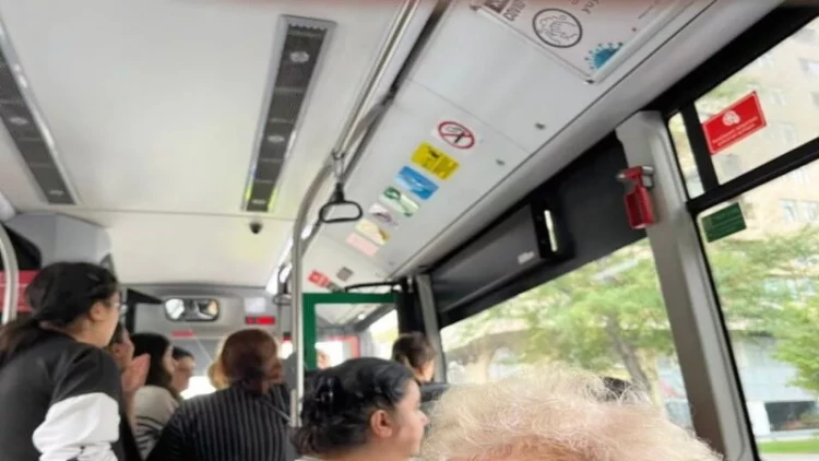 Bakıda avtobusda gərgin anlar: Sərnişinlər marşrutdan düşürüldülər
