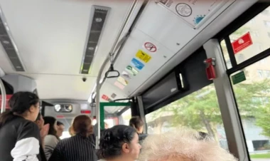 Bakıda avtobusda sərnişinlər arasında DAVA DÜŞDÜ - Ara qarışdı, qadınlar...  - VİDEO