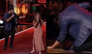 Coni qızın qarşısında diz çöküb, muğam oxudu - VİDEO