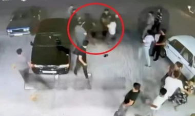 Azərbaycanda küçədə bıçaqlanma -  ANBAAN GÖRÜNTÜLƏR