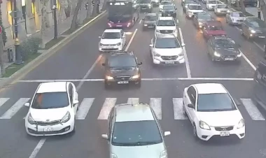 Bakının bir sıra yollarında tıxac yaranıb