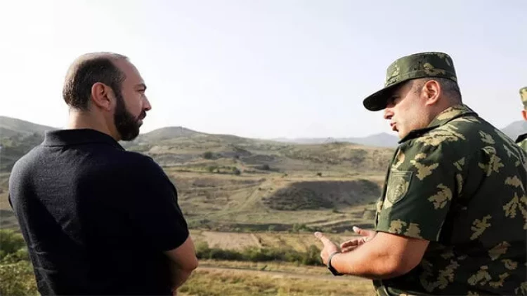 Mirzoyan səfirlərlə Azərbaycanla sərhədə getdi - FOTO