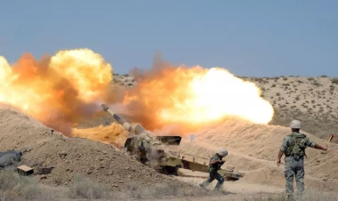 Artilleriya bölmələrimiz “düşmən” hədəflərini vurdu - FOTO