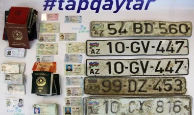 Tullantıların içərisindən tapılan sənədlər və avtomobil nömrələri polisə təhvil verildi - FOTO