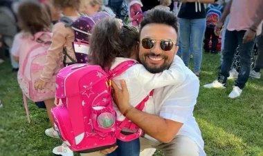 Tarkan qızını ilk dəfə məktəbə yola saldı - FOTO