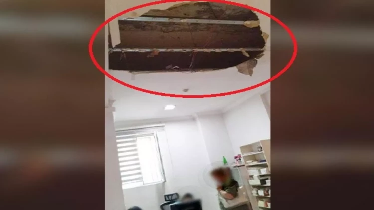 Bakıda poliklinikanın tavanı çökdü - RƏSMİ AÇIQLAMA - FOTO