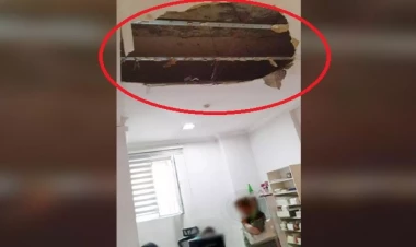 Bakıda poliklinikanın tavanı çökdü - RƏSMİ AÇIQLAMA - FOTO