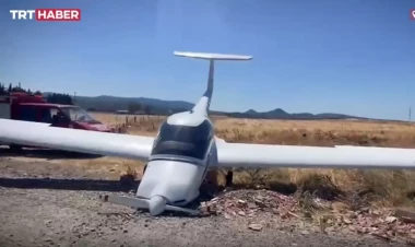 Türkiyədə təlim təyyarəsi tarlaya  təcili eniş etdi